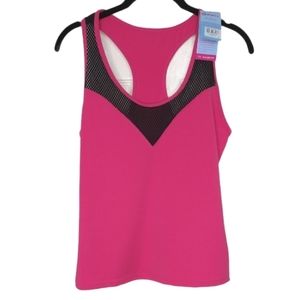 POP Fit Pink Veda Racerback Top Size Large